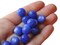 13 12mm Round Blue Vintage Moonglow Lucite Beads Loose Ball Beads Bubblegum Beads